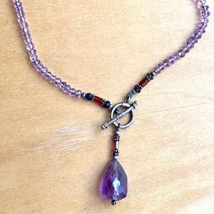 Amethyst bead necklace